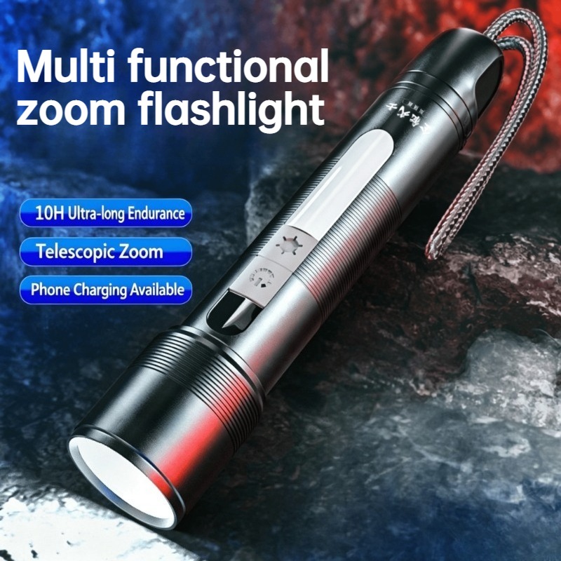 Outdoor Lighting For Camping - Lanterna LED Multifuncional com Zoom, Luz