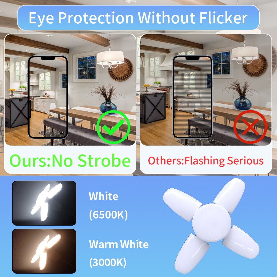 Outdoor Lighting Warehouse - Lâmpada LED em Forma de Ventilador