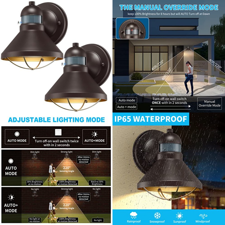 Outdoor Lighting Wall - Kit com 2 Arandelas de Parede