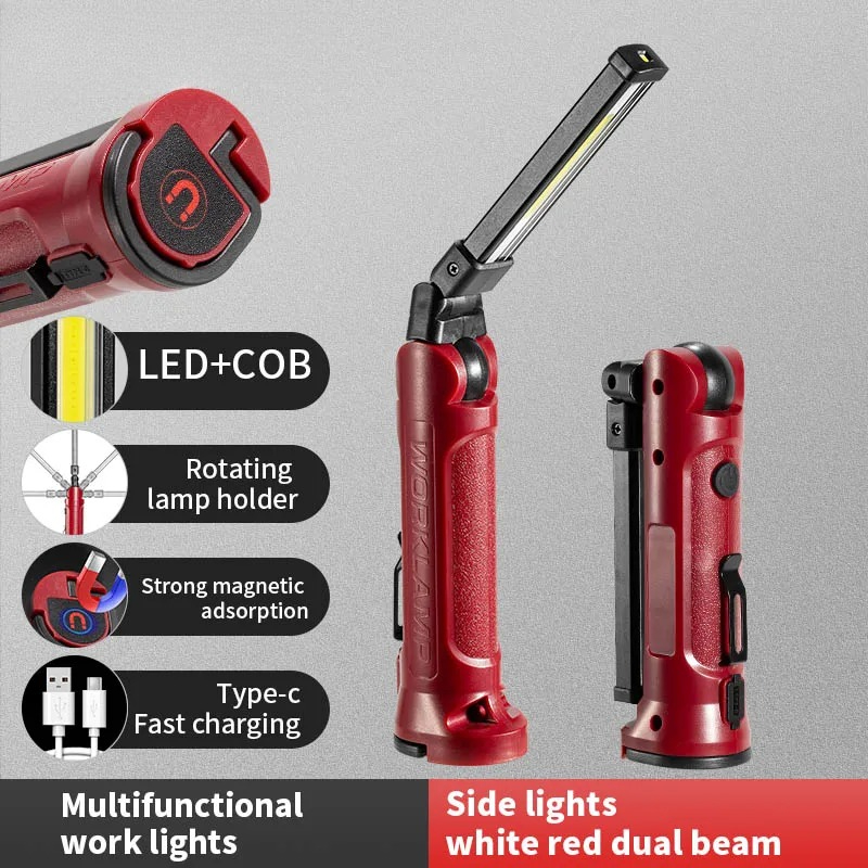 Hanging Outdoor Lighting - Lanterna de Trabalho LED COB Recarregável,