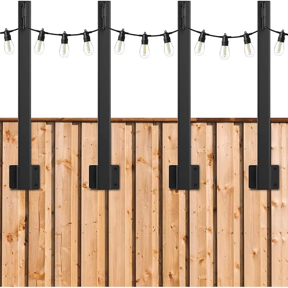 Outdoor Lighting For Fence - 4 Postes de Metal para Luzes