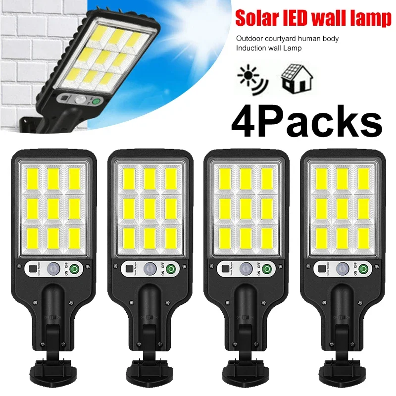 Outdoor Lighting Wall - Lâmpada de Parede Solar LED Potente