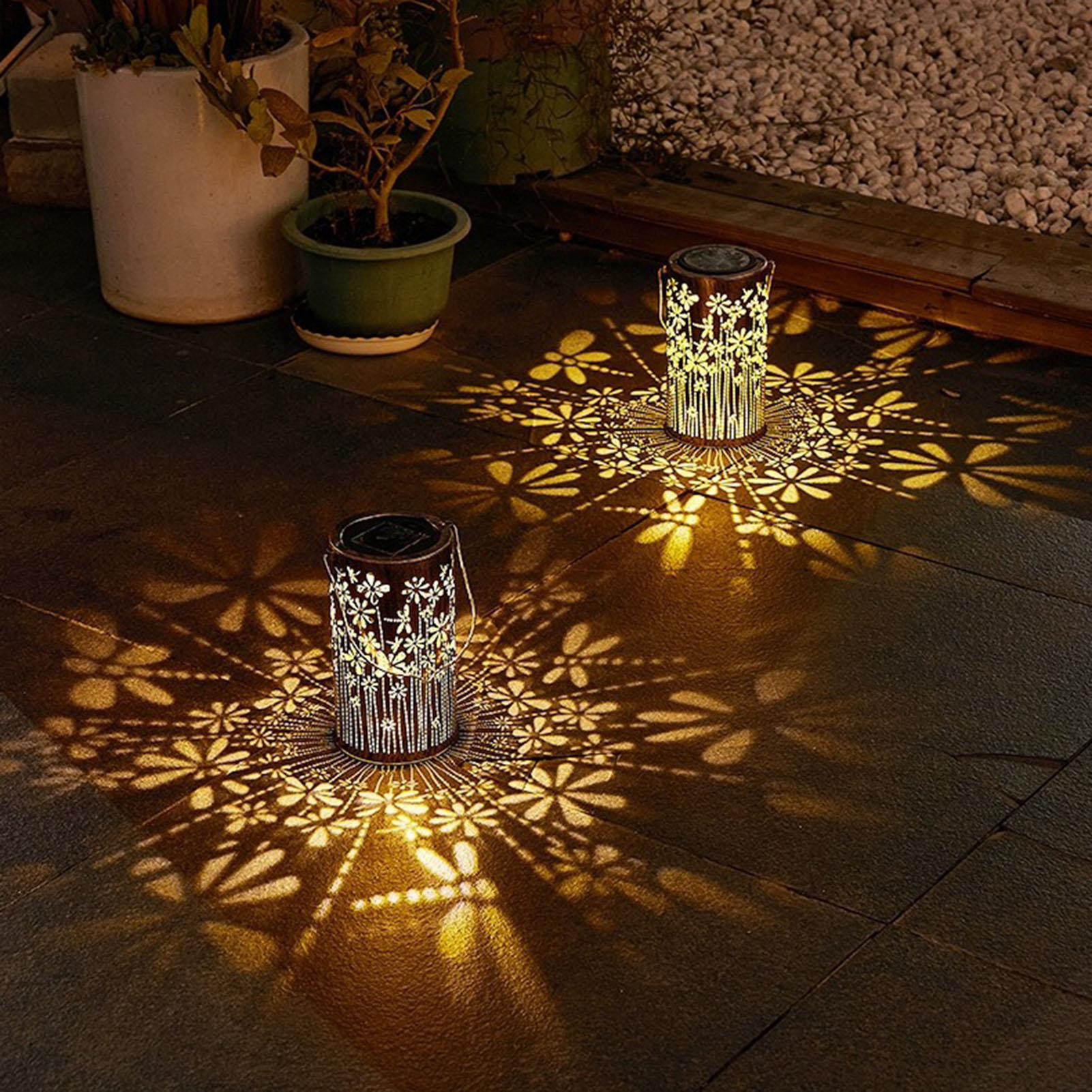 Solar Path Light - Lanternas solares coloridas de metal em