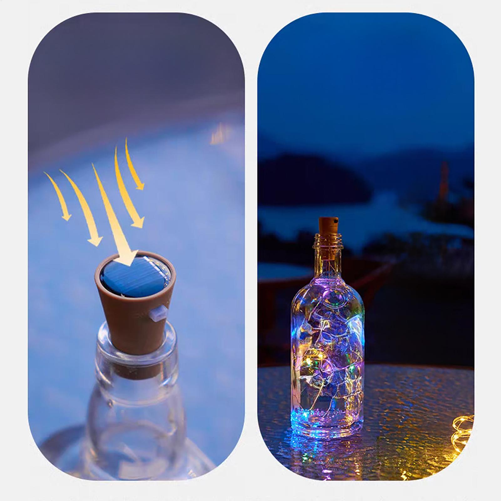 Solar Path Light - Luzes solares para garrafas de vinho,