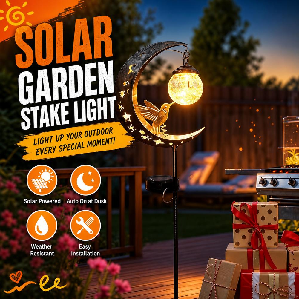 Solar Path Light - Luminária Solar para Jardim em Ferro
