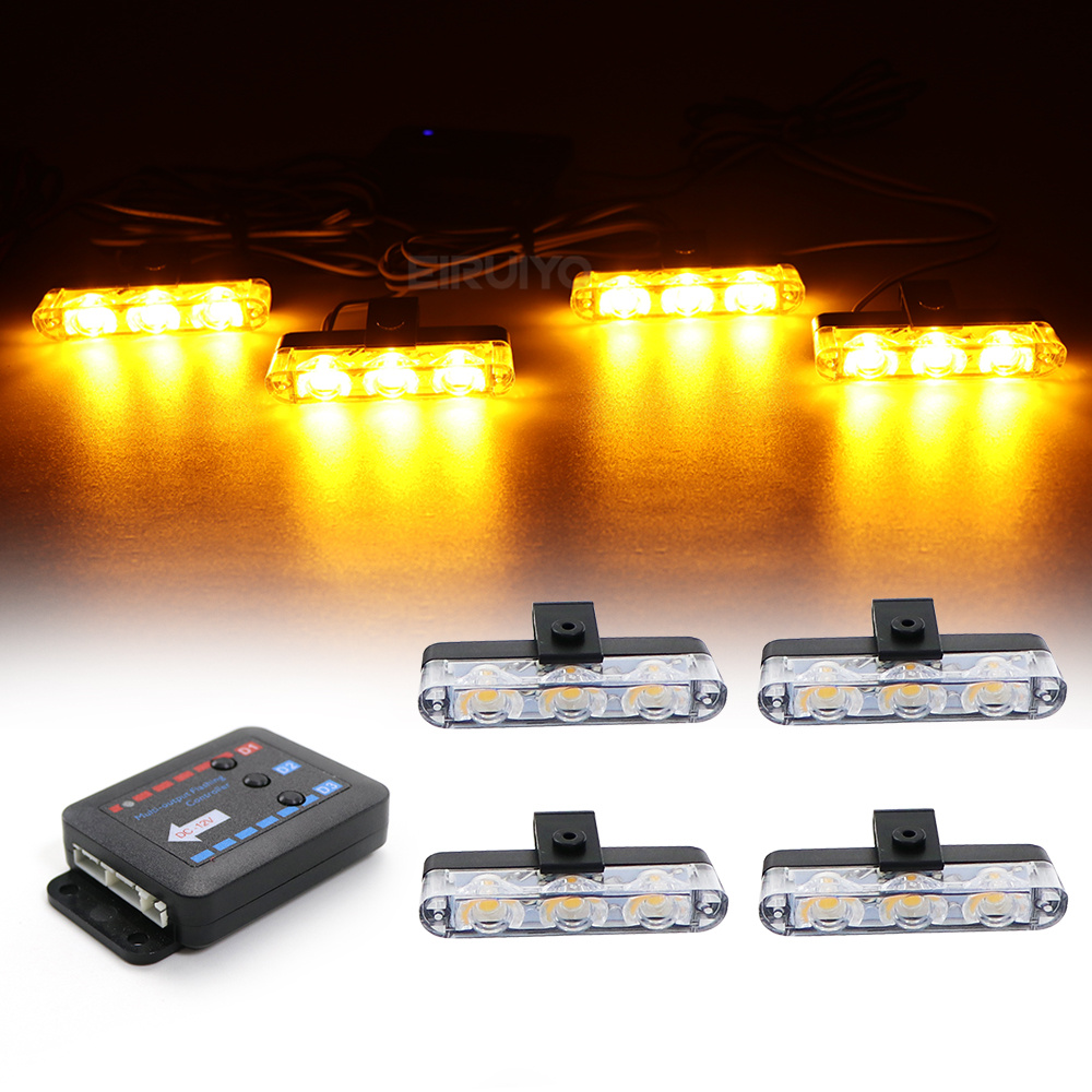 Outdoor Lighting Yellow - Luz Estroboscópica LED para Carro 4x3