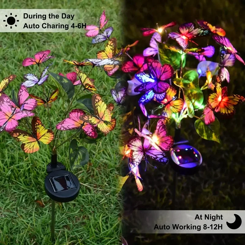Solar led borboleta luzes do j - Solar Path Light avaliação e preço