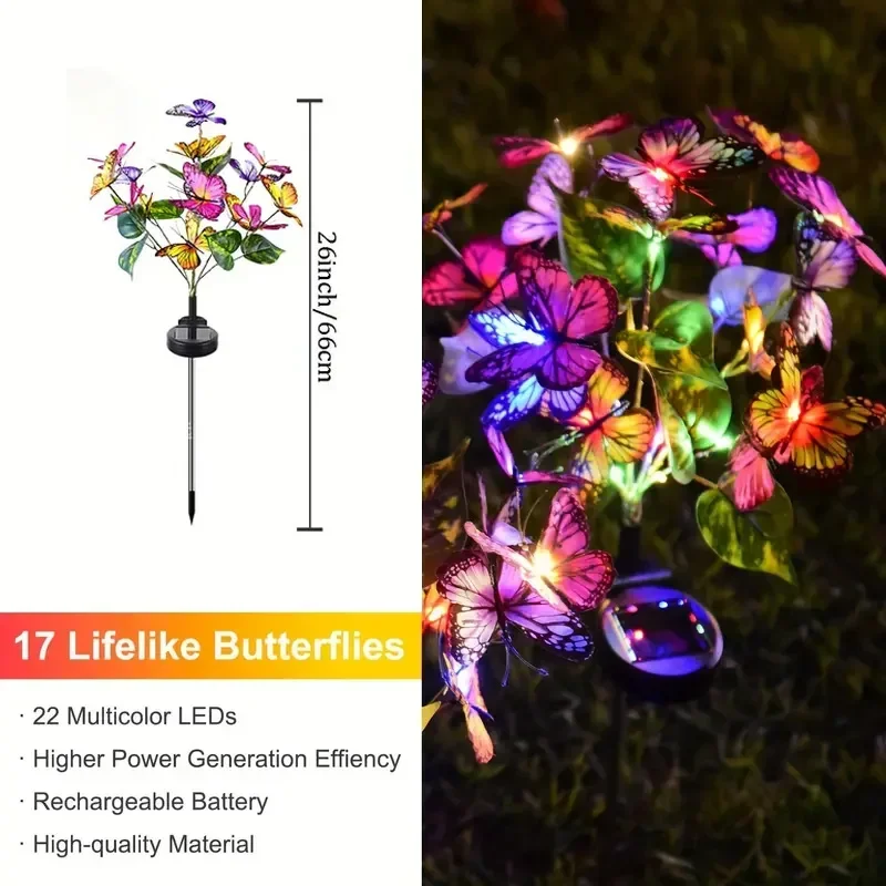 Solar led borboleta luzes do j - Solar Path Light avaliação e preço