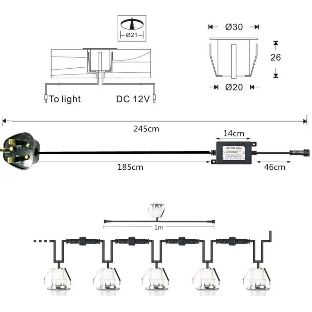 Luzes LED Embutidas para Deck  - Ground Light Recessed avaliação e preço