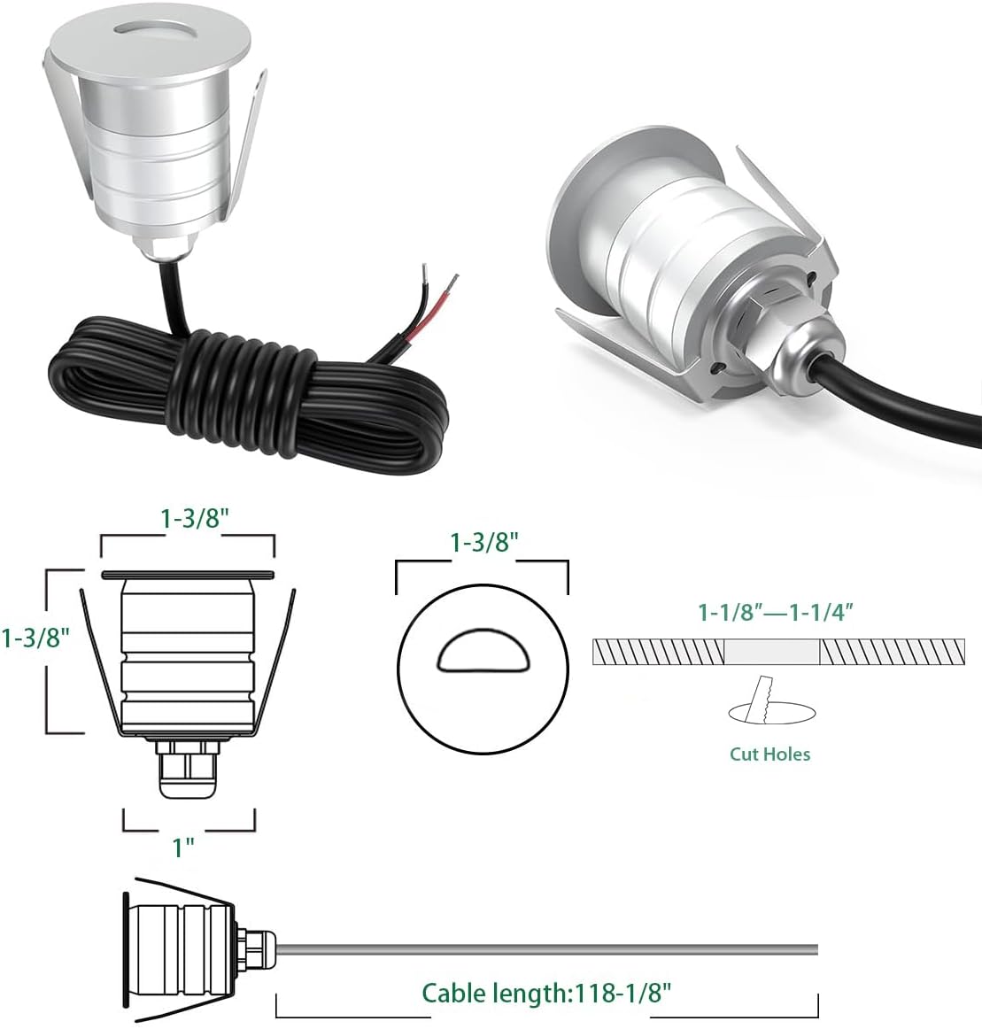 Luz de passo led embutida 1w 1 - Ground Light Recessed avaliação e preço