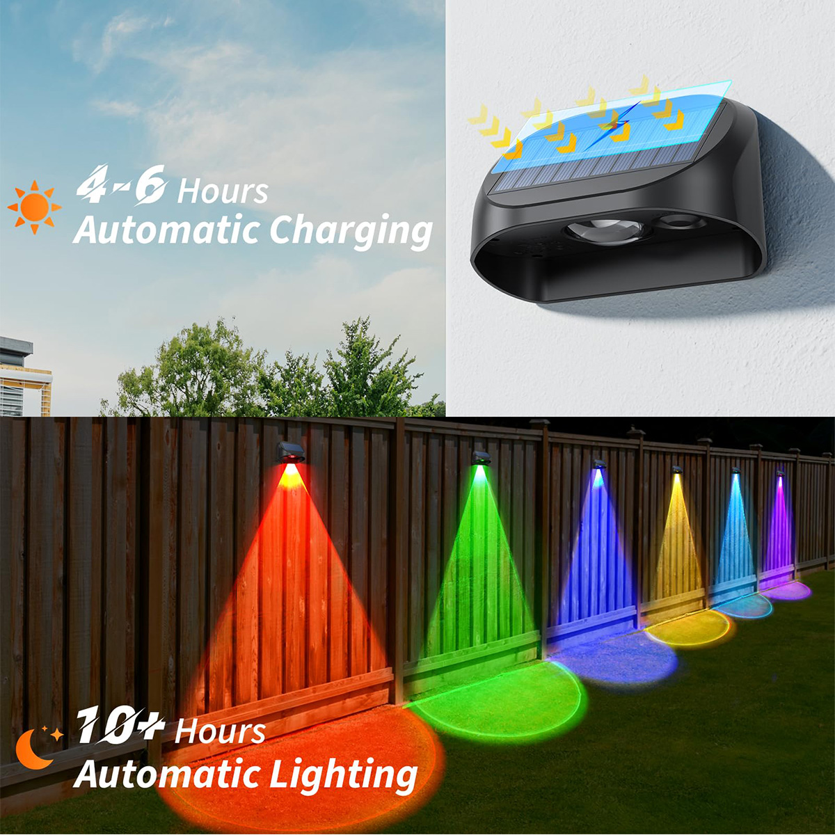 Luzes de vedação solar com mod - Outdoor Lighting For Fence avaliação e preço