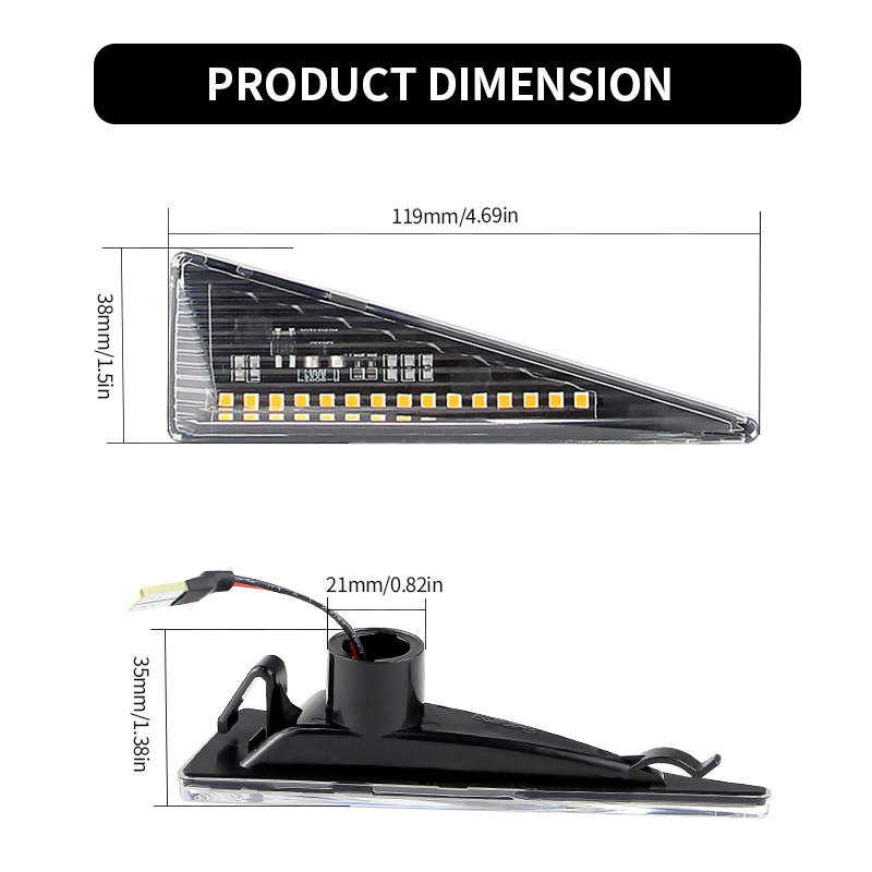 2PCS Luzes de Sinalização LED  - Outdoor Lighting Yellow avaliação e preço