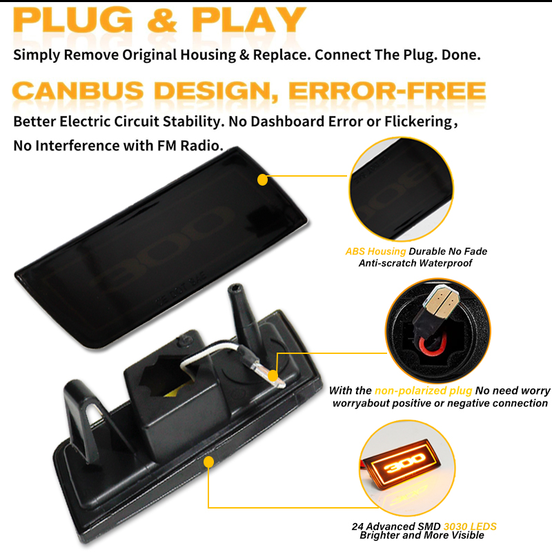 2 pces led luz marcador latera - Outdoor Lighting Yellow avaliação e preço
