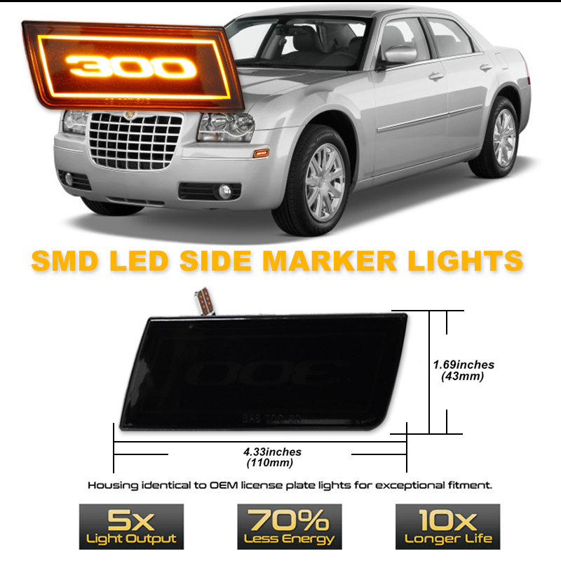 2 pces led luz marcador latera - Outdoor Lighting Yellow avaliação e preço