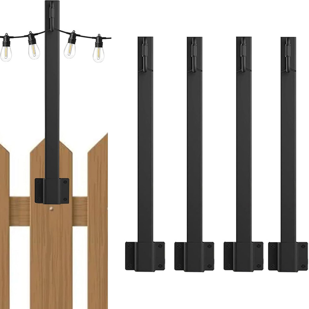 4 Postes de Metal para Luzes d - Outdoor Lighting For Fence avaliação e preço
