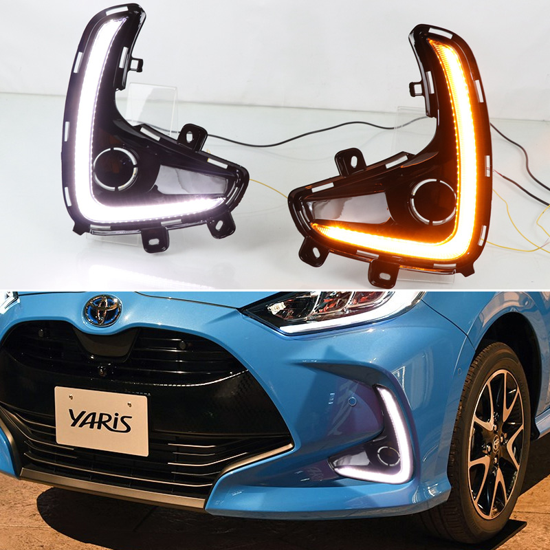 Carro led drl 12v luzes diurna - Outdoor Lighting Yellow avaliação e preço