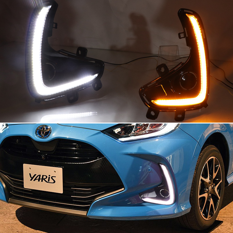 Carro led drl 12v luzes diurna - Outdoor Lighting Yellow avaliação e preço