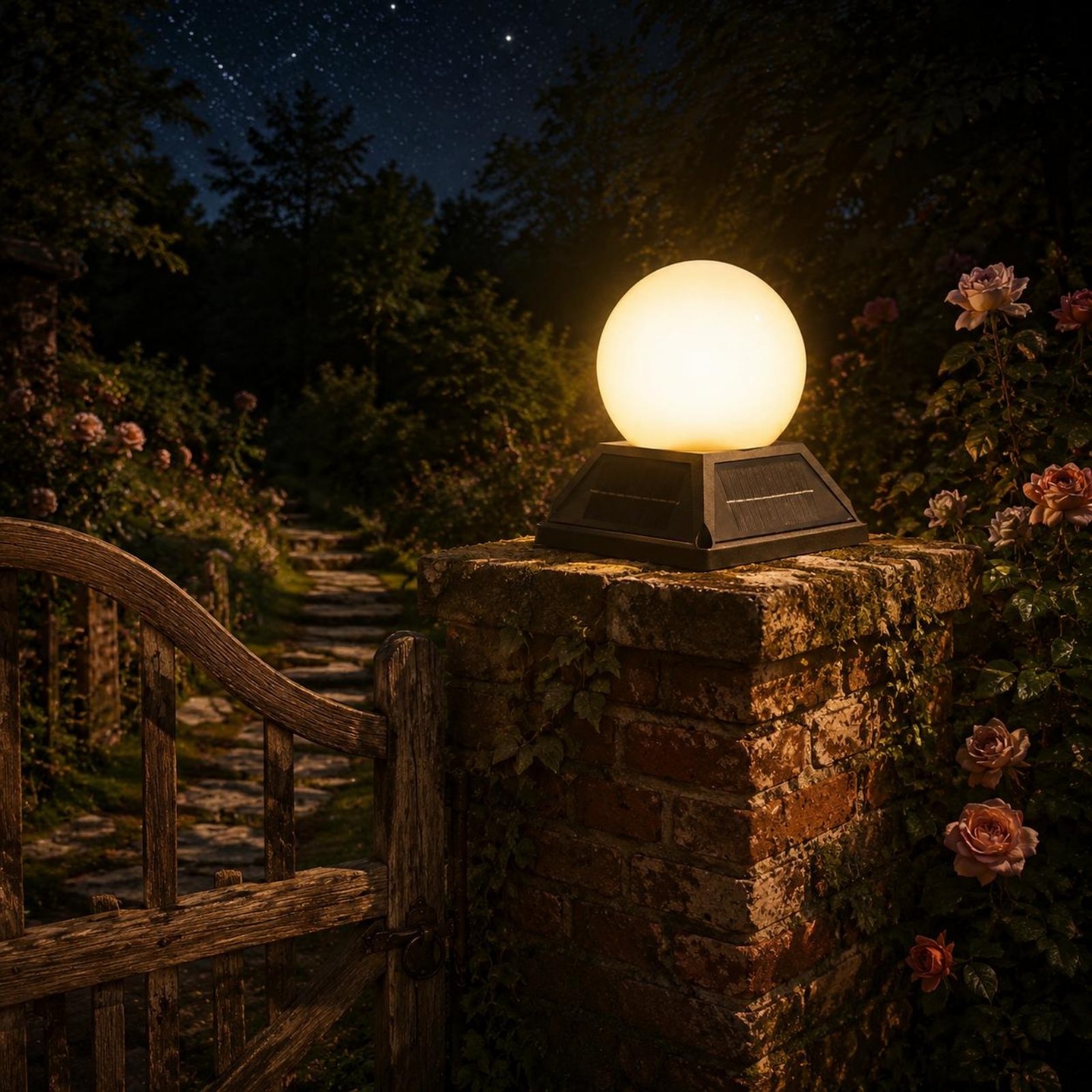 Luz Solar para Poste com Contr - Outdoor Lighting Globes avaliação e preço