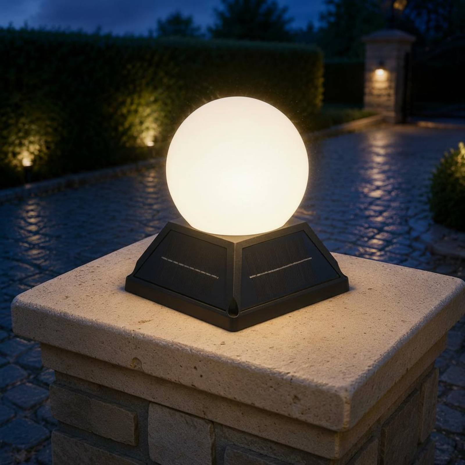 Luz Solar para Poste com Contr - Outdoor Lighting Globes avaliação e preço