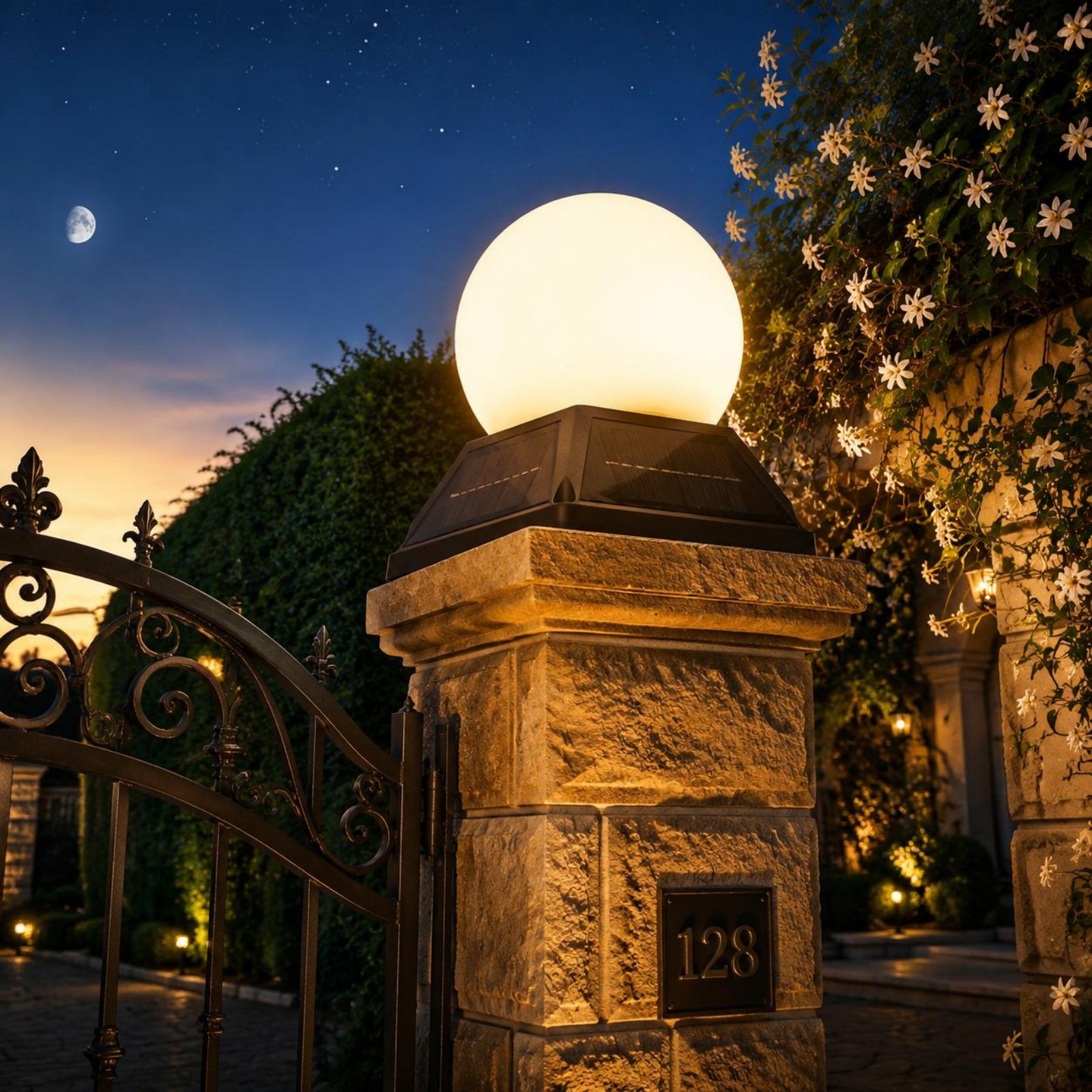 Luz Solar para Poste com Contr - Outdoor Lighting Globes avaliação e preço