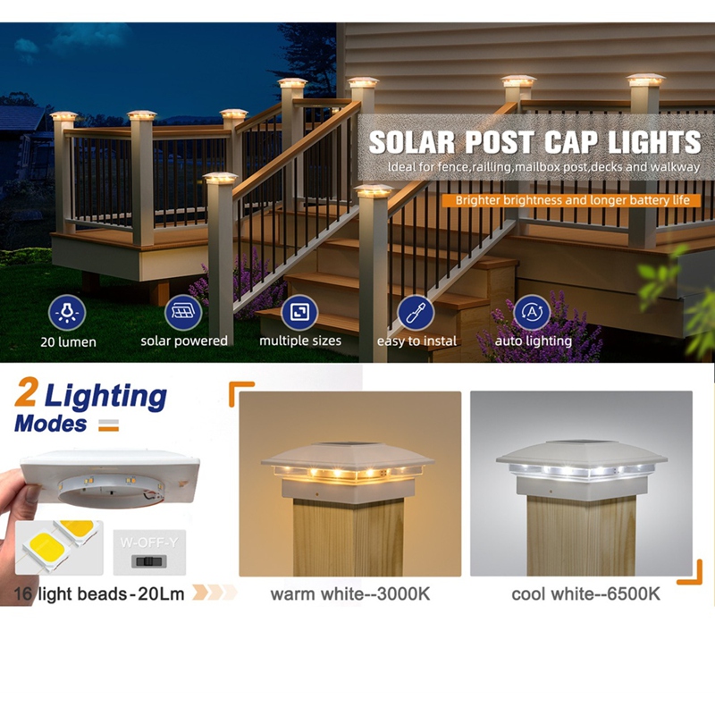 Pacote com 4 Luzes Solares par - Outdoor Lighting For Fence avaliação e preço