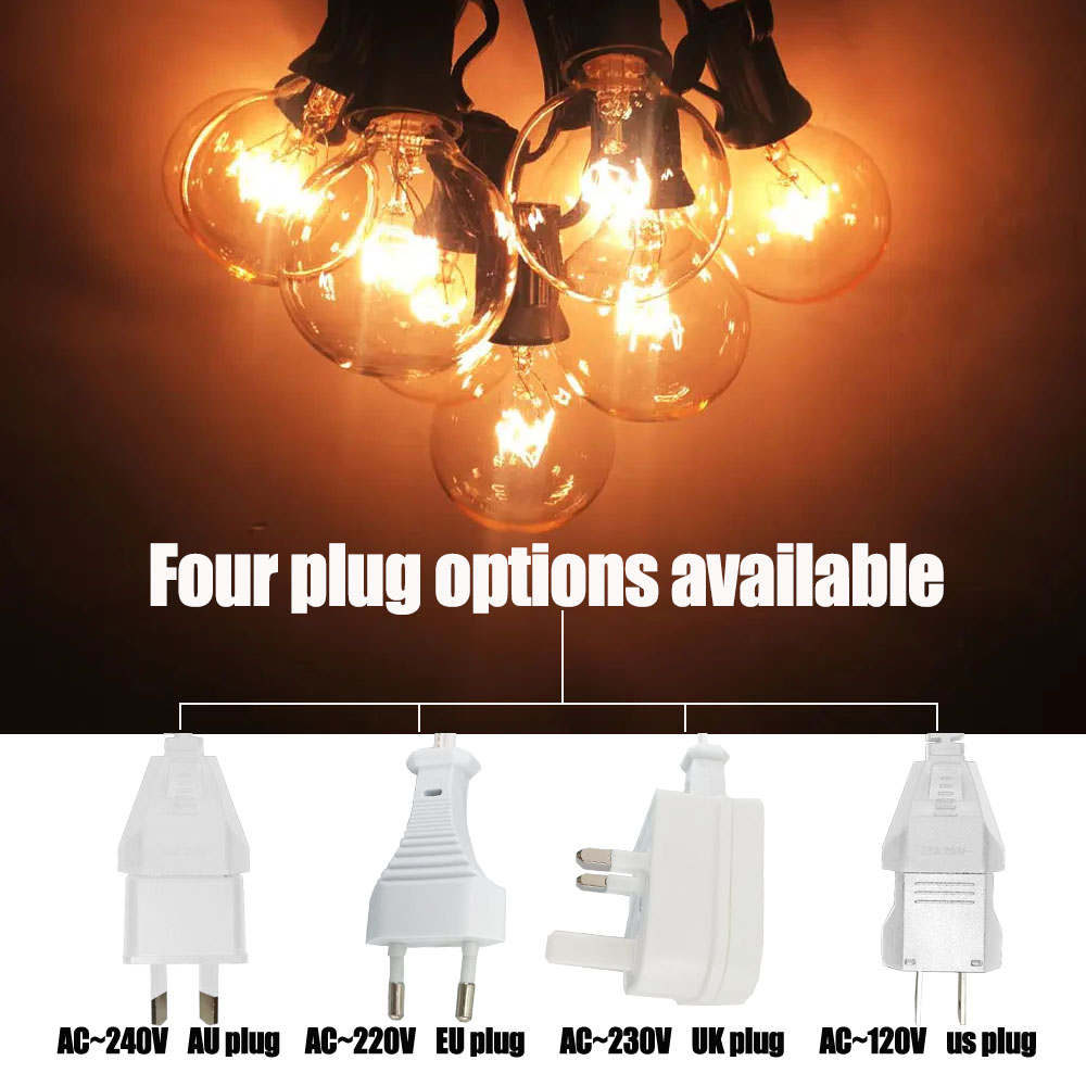 Luzes de Cordão Vintage G40 co - Outdoor Lighting Globes avaliação e preço