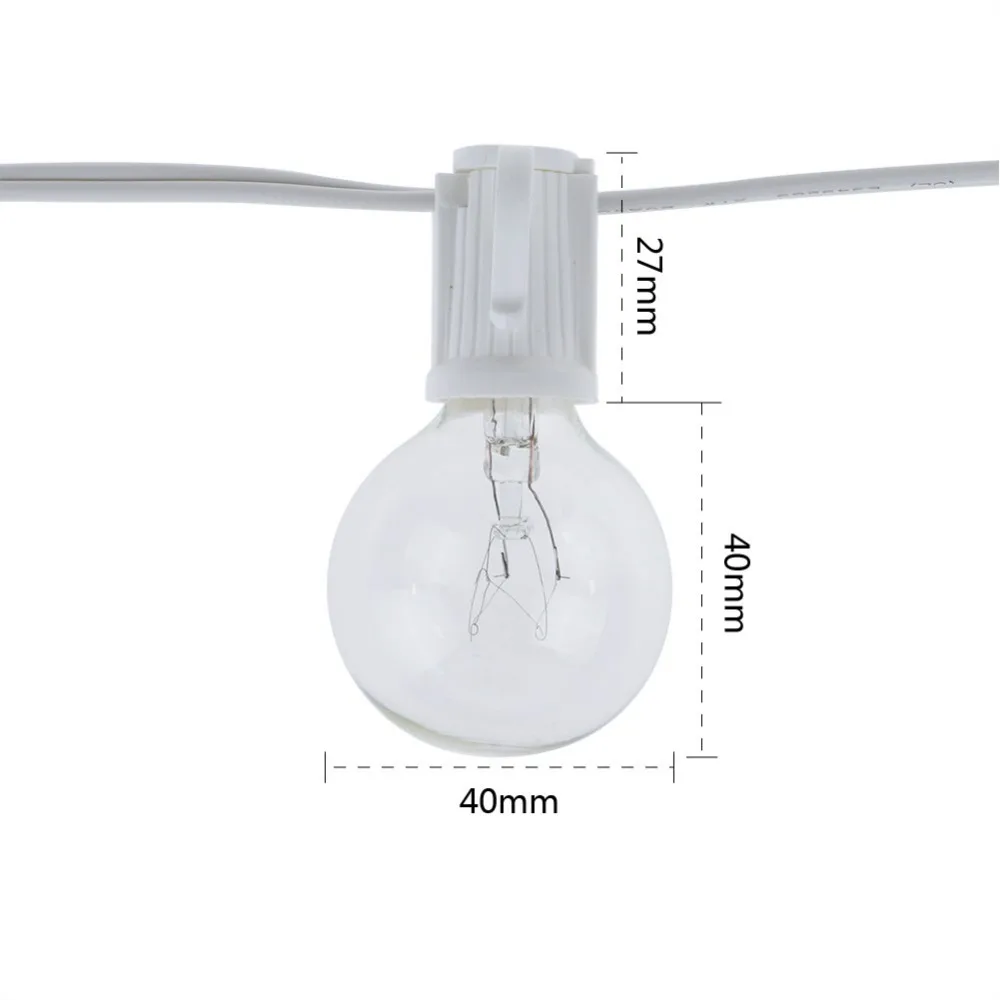 Luzes de Cordão Vintage G40 co - Outdoor Lighting Globes avaliação e preço