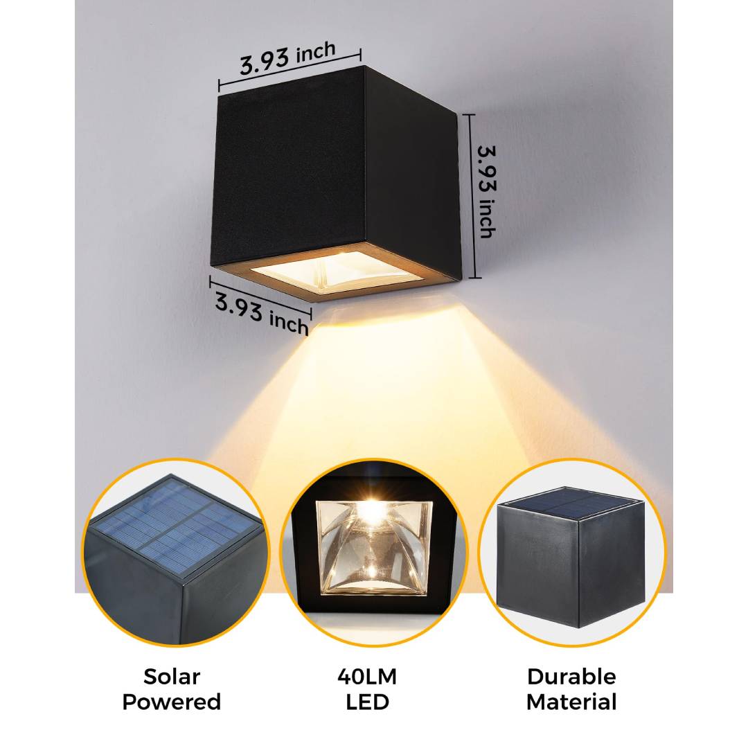 Luz solar de parede para exter - Outdoor Lighting For Fence avaliação e preço