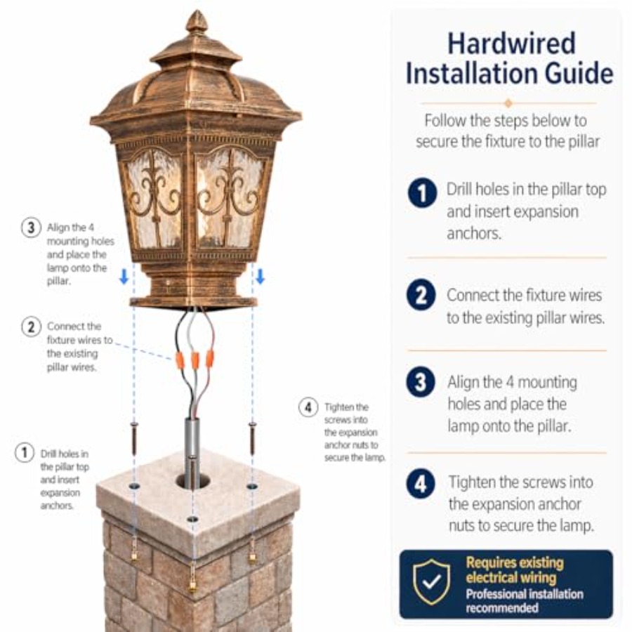 Luminária de Poste Externa de  - Outdoor Lighting Hardwired avaliação e preço
