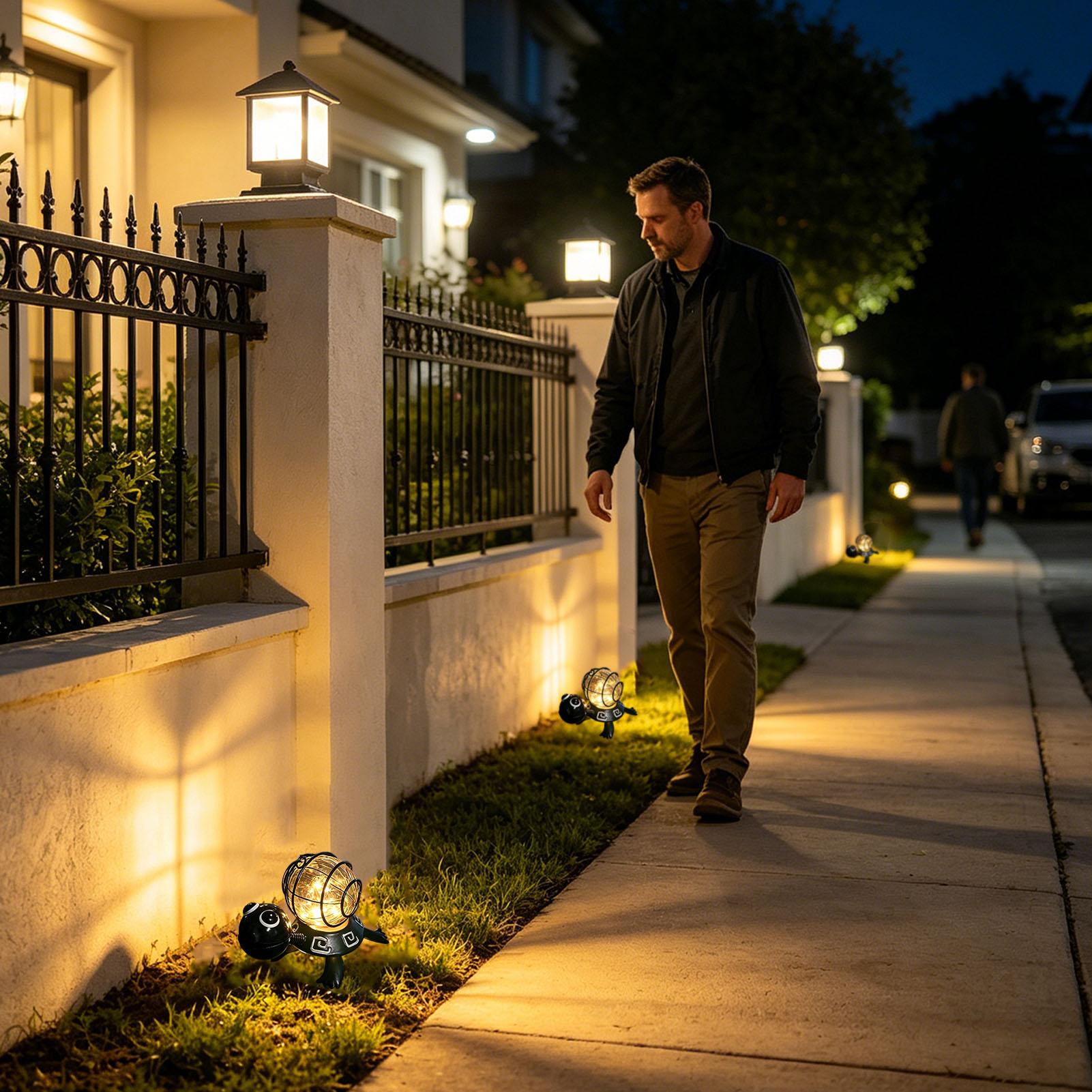Luzes solares de tartaruga par - Solar Path Light avaliação e preço