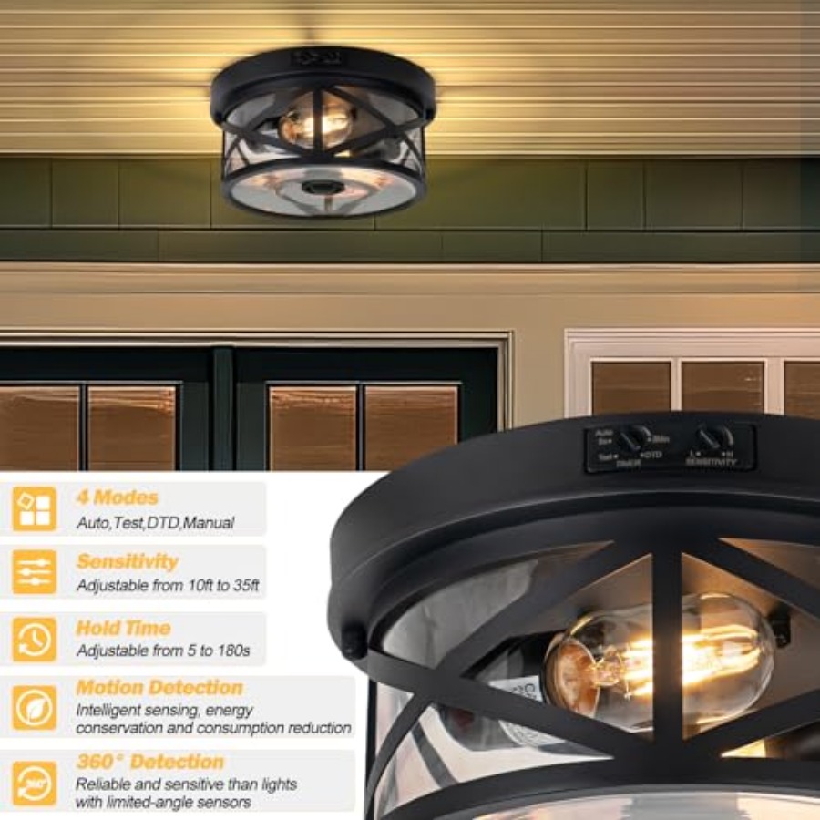 Luminária de Teto Externa com  - Outdoor Lighting With Sensor avaliação e preço
