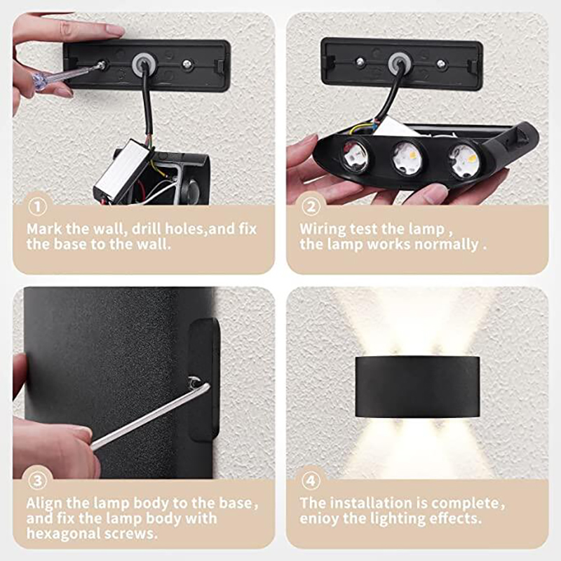 Lâmpada de parede led, ao ar l - Outdoor Lighting Hardwired avaliação e preço